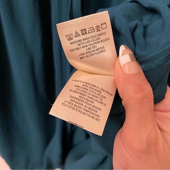 NEW Anthropologie Holding Horses Turquoise Rosario Off Shoulder Open Arm Blouse - Picture 11 of 11